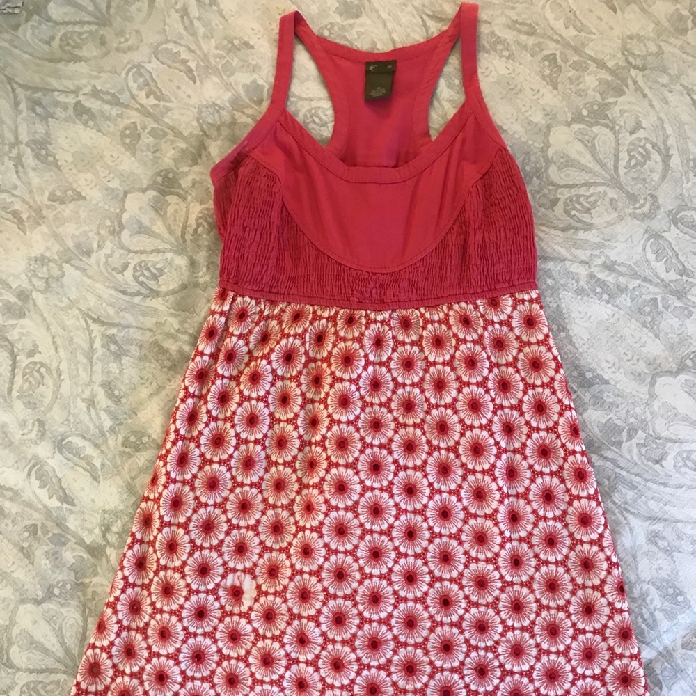 Anthropologie racerback embroidered dress